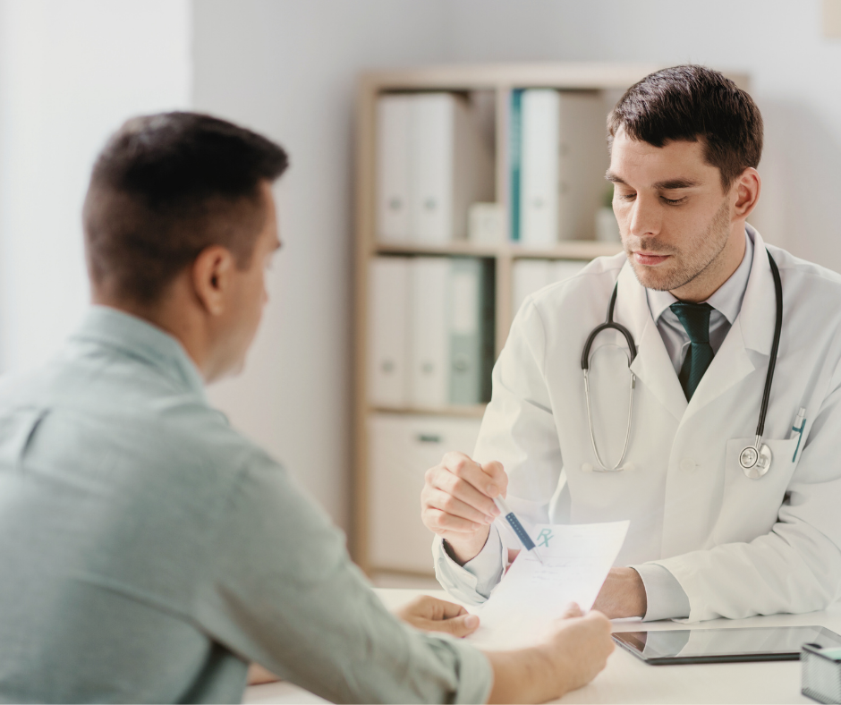 Doctor explaining a prescription