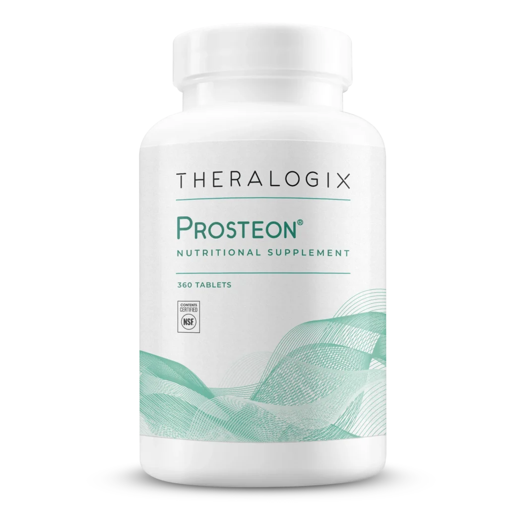 At Urology Specialists of Austin, we recommend Prosteon by Theralogix as our preferred bone health supplement for patients on androgen